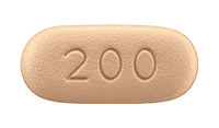 ジジセレカ錠 200 mg　製剤写真　表