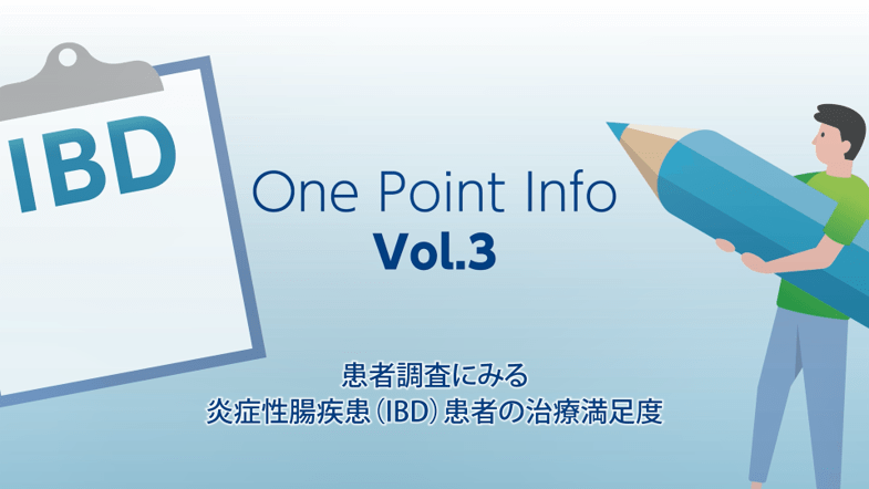 One Point Info Vol.3 患者調査にみる炎症性腸疾患（IBD）患者の治療満足度